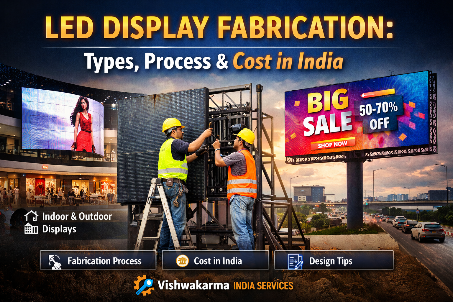 LED Display Fabrication: Types, Process & Cost in India